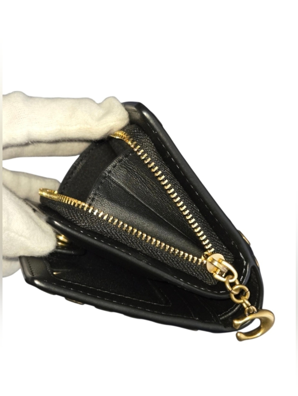 Coach Snap Black Leather Wallet With Grommets-EUC - Picture 9 of 12